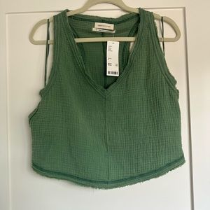 Urban Outfitters cropped gauze tank | size S